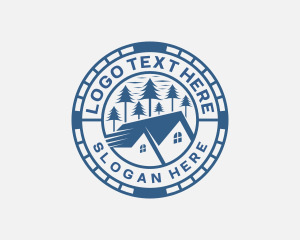 Cabin - Tree House Roof logo design