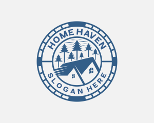 House - Tree House Roof logo design