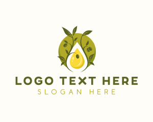 Green Olive - Extract Oil Olive logo design