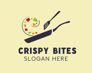 Fried - Vegan Healthy Dish logo design