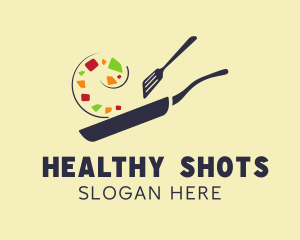 Vegan Healthy Dish logo design