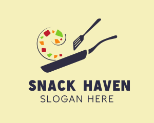 Vegan Healthy Dish logo design