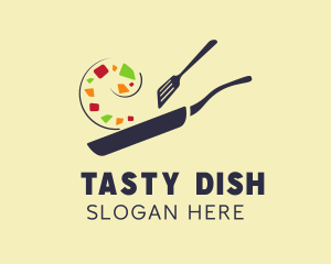 Vegan Healthy Dish logo design