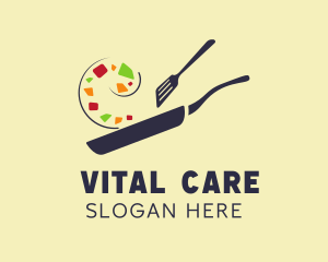 Vegan - Vegan Healthy Dish logo design