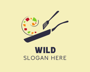 Kitchen - Vegan Healthy Dish logo design