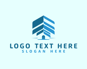 Dry Wall - Roof Housing Construction logo design