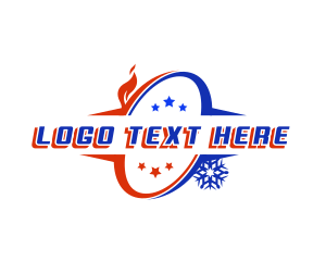 Snowflake - Fire Ice Thermal logo design