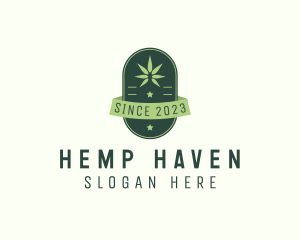 Marijuana Hemp Weed logo design