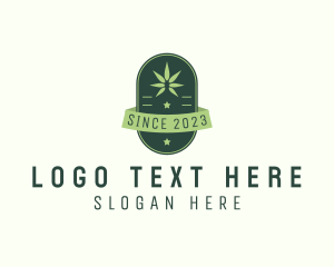 Natural - Marijuana Hemp Weed logo design