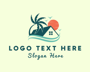 Tropical Summer Beach House Logo