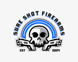 Skull Military Gun logo design