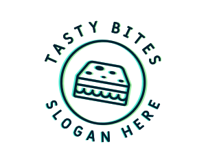 Snack - Glitch Snack Sandwich logo design