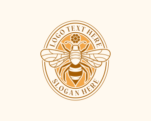 Wasp - Honey Bee Farm logo design