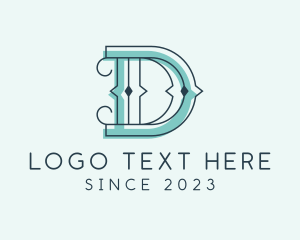 Typography - Premium Geometric Diamond logo design
