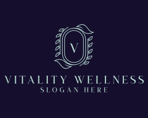 Leaf Wreath Wellness Spa logo design