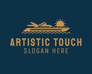 Yacht Sunrise Sailing  logo design