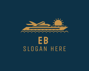 Transportation - Yacht Sunrise Sailing logo design