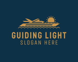 Yacht Sunrise Sailing  logo design