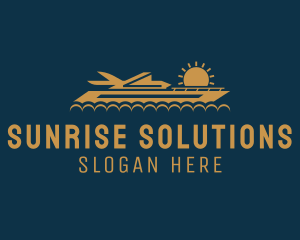 Yacht Sunrise Sailing  logo design