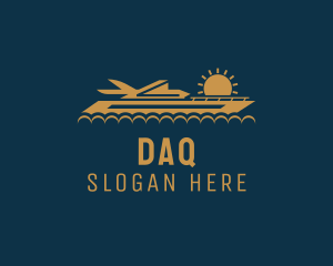Speedboat - Yacht Sunrise Sailing logo design