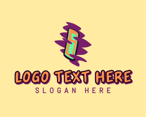 Teenager - Graffiti Art Letter I logo design
