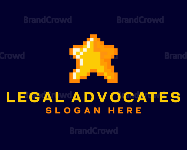 Pixelated Star Game Logo