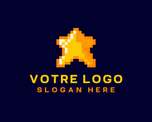 Gaming - Pixelated Star Game logo design