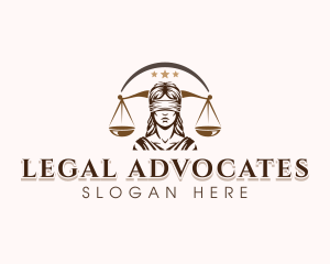 Woman Justice Scales logo design