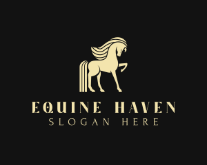 Stallion Horse Animal  logo design