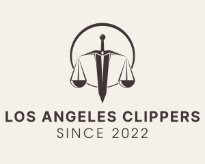 Judicial - Prosecutor Sword Scale logo design