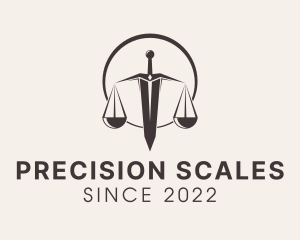 Prosecutor Sword Scale logo design