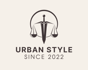Judiciary - Prosecutor Sword Scale logo design