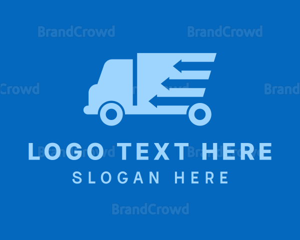 Truck Courier Arrows Logo