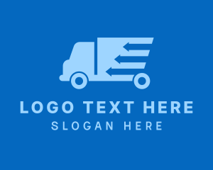 Trucking - Truck Courier Arrows logo design