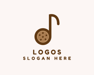 Dessert - Music Note Cookie logo design