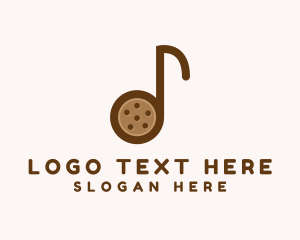 Food - Music Note Cookie logo design