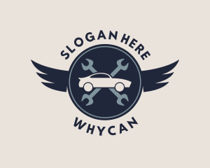 Wrench Car Wings Logo