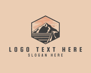Mountain - Rustic Outdoor Travel Camp logo design