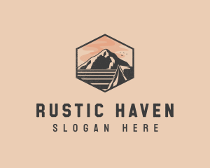 Rustic Outdoor Travel Camp logo design