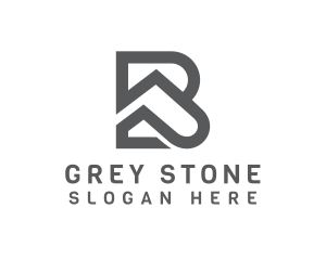 Grey - Grey Letter BP Outline logo design