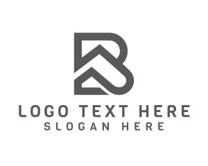 Technology - Grey Letter BP Outline logo design