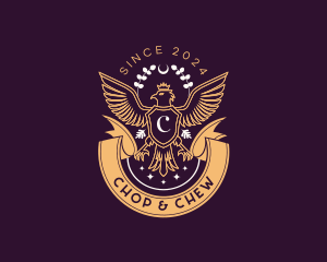 Luxury Majestic Crown Eagle Logo