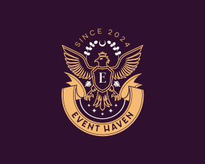 Venue - Luxury Majestic Crown Eagle logo design