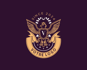 Ribbon - Luxury Majestic Crown Eagle logo design