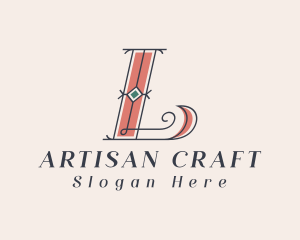 Craft - Letter L Jewelry Craft Antique logo design