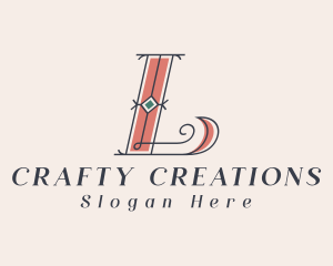 Homemade - Letter L Jewelry Craft Antique logo design