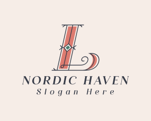 Nordic - Letter L Jewelry Craft Antique logo design