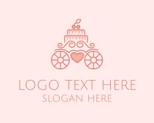 Pastry - Pink Cake Carriage logo design