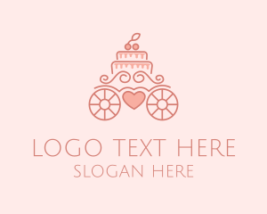 Birthday - Pink Cake Carriage logo design
