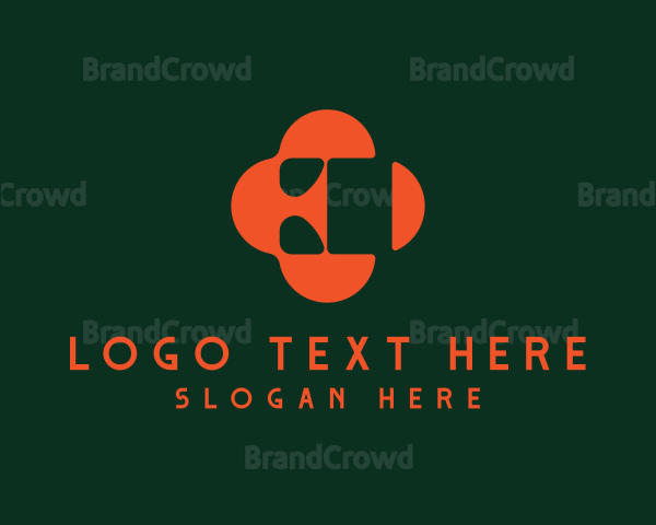 Modern Clover Business Letter E Logo